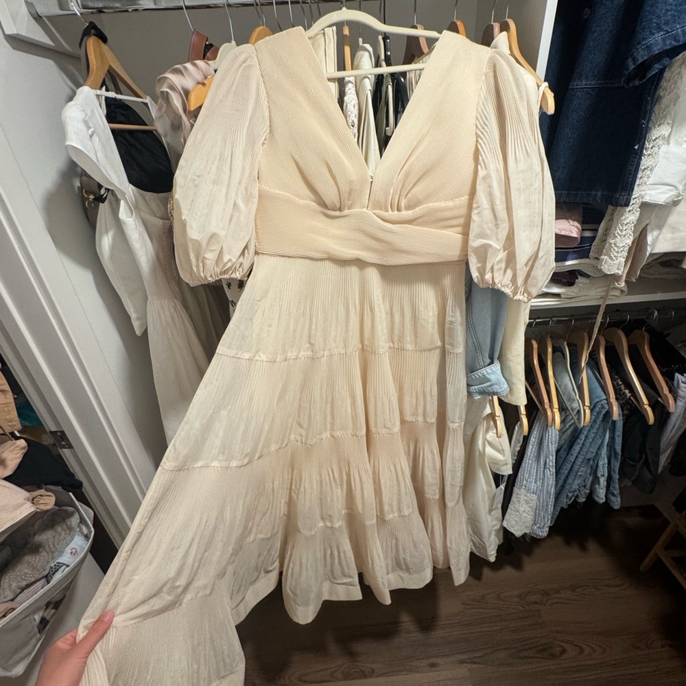 Zimmermann Cream Long Sleeve Dress